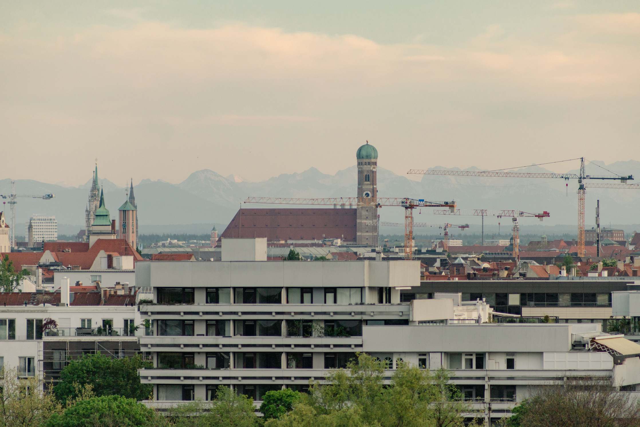München Stadtbild mit historischen Gebäuden